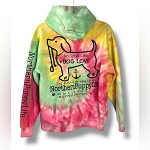 Tie dye puppy love hoodie